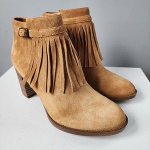 Naturalizer Women's Suede Fringe Ankle Boots